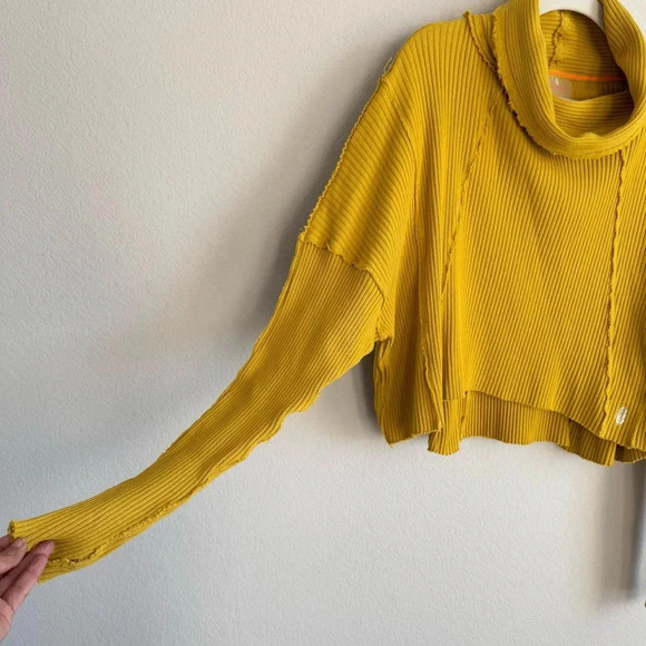 Free People Movement Women's Longitude Ribbed Knit Sunburst Pullover Size L - Picture 6 of 13